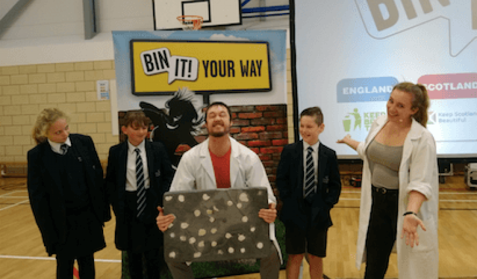 Bin It! Schools tour encourages Devon students to keep their